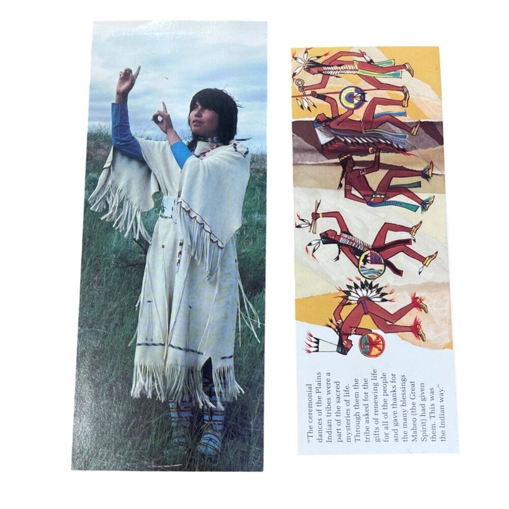 2 Paper Bookmarks St. Labre Indian School Ashland Montana VTG